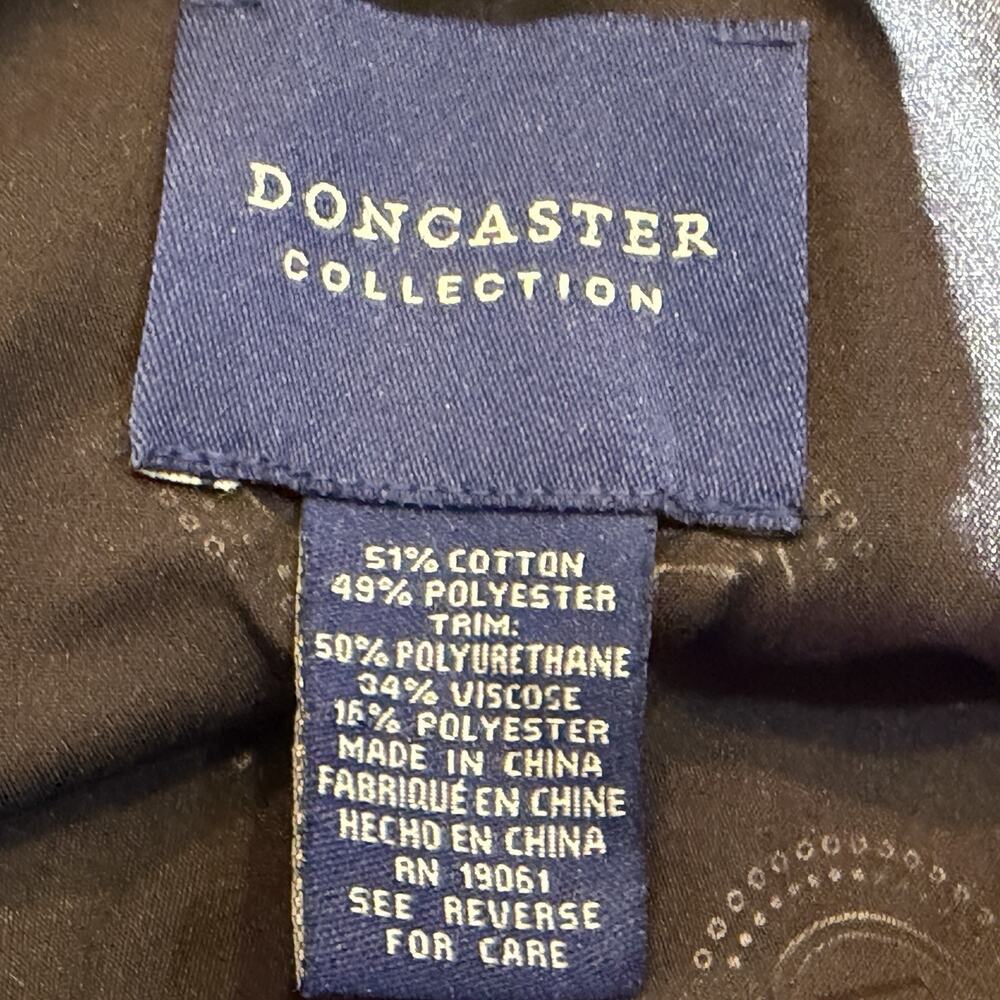 Doncaster Collection Peacoat Jacket Womens Size 6 Blue Orange Tapestry Pockets‎ - Picture 5 of 7
